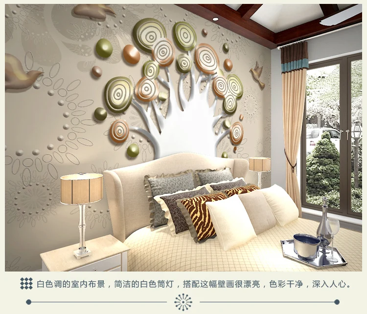 

3D video wall mural living room TV background wall paper wall covering decorative painting for bedroom a large mural wallpaper