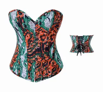 

Sexy Denim Corset 3S3003 With White Rock & Green Chain Sexy Print Corset