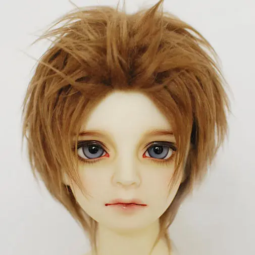 BJD плюшевые парик короткие коричневые для 1/4 1/3 17 "24 см БЖД кукла MSD SD DK DZ AOD ДД кукла бесплатная доставка