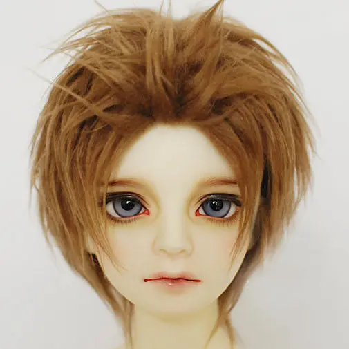 BJD плюшевые парик короткий коричневый для 1/4 1/3 17 &quot24&quot высокий MSD SD DK DZ AOD DD кукла