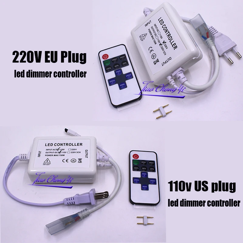 110 V 220 V светодио дный диммер контроллер с 11key ИК-пульт дистанционного ЕС plug/США разъем для 5050 ssingle изделие светодио дный полосы