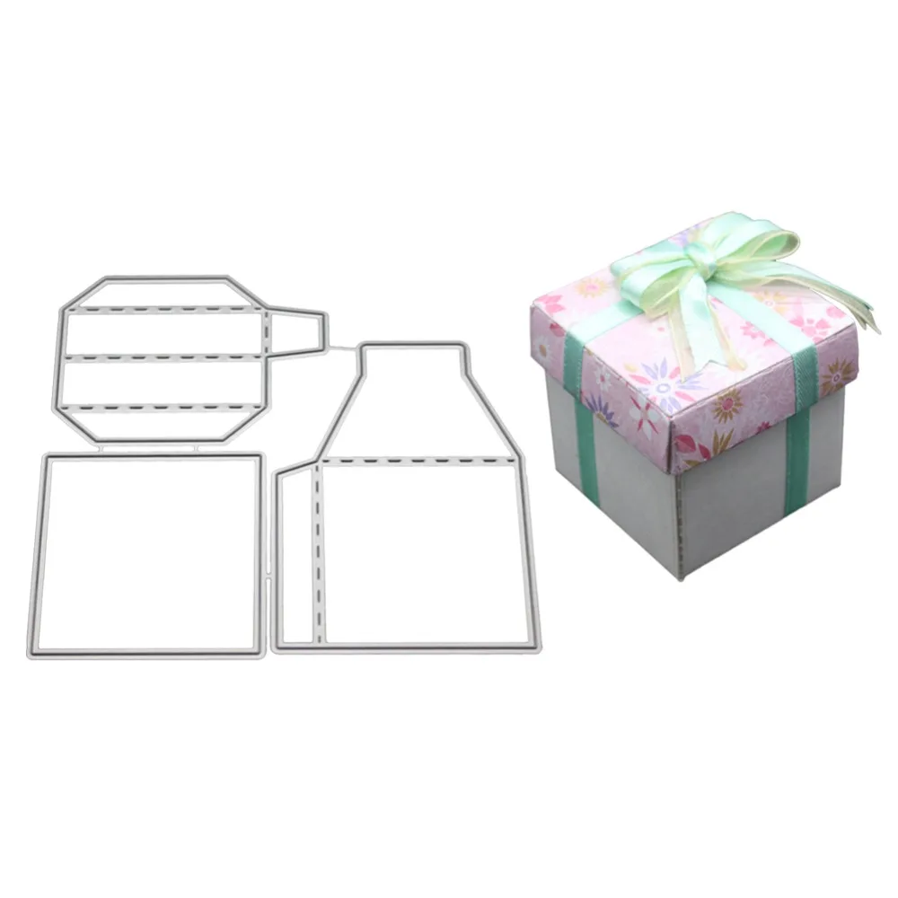 

2019 New Gift Box Metal Cutting Dies Stencil For DIY Scrapbooking Card Making Embossing Craft Birthday Stamps And Dies