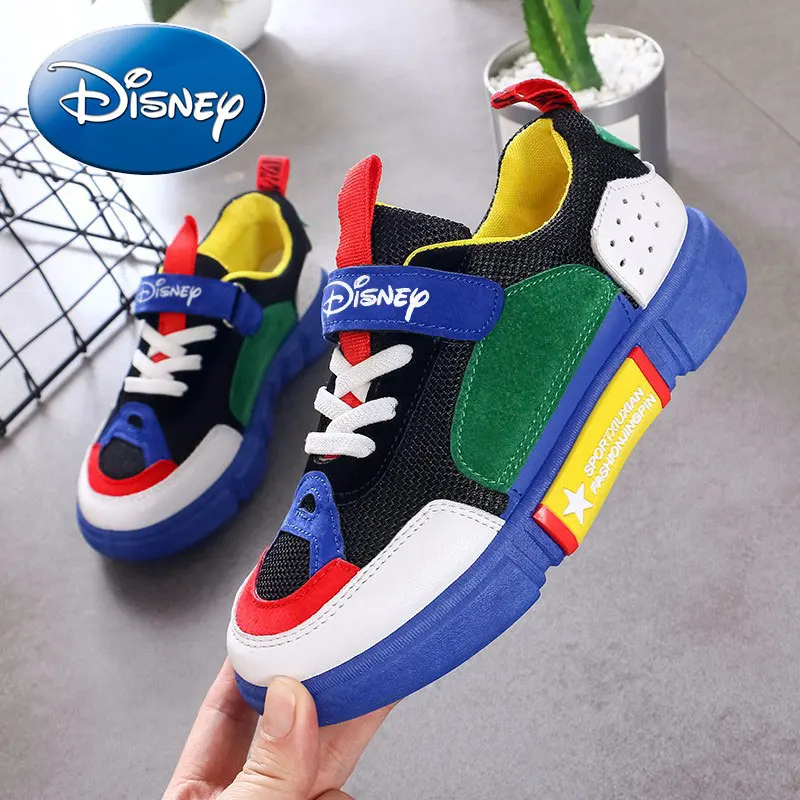 Disney детские кроссовки для мальчиков, Модные дышащие спортивные кроссовки для мальчиков, школьная обувь, весенняя обувь для больших детей, размер 26-37