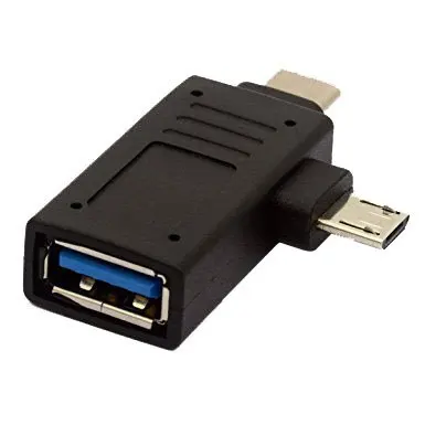 2 в 1 Micro USB/USB 3,1 type C Мужской к USB 3,0 Женский конвертер OTG адаптер