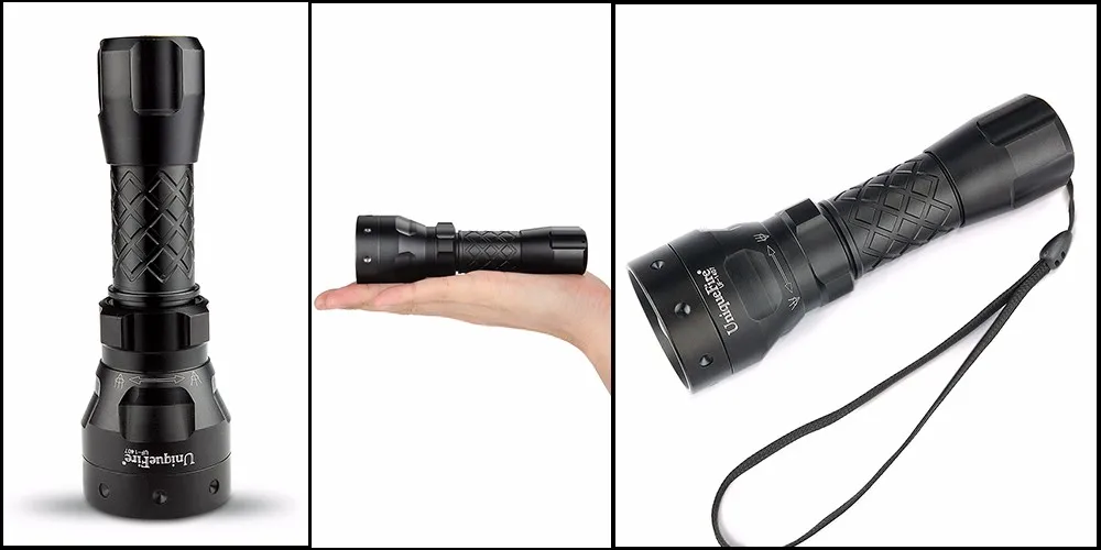 Uniquefire UF-1407-XP-E adjustable LED flashlight 18650 cree rechargeable Flashlight+tail switch+charger+gun mount free shipping5