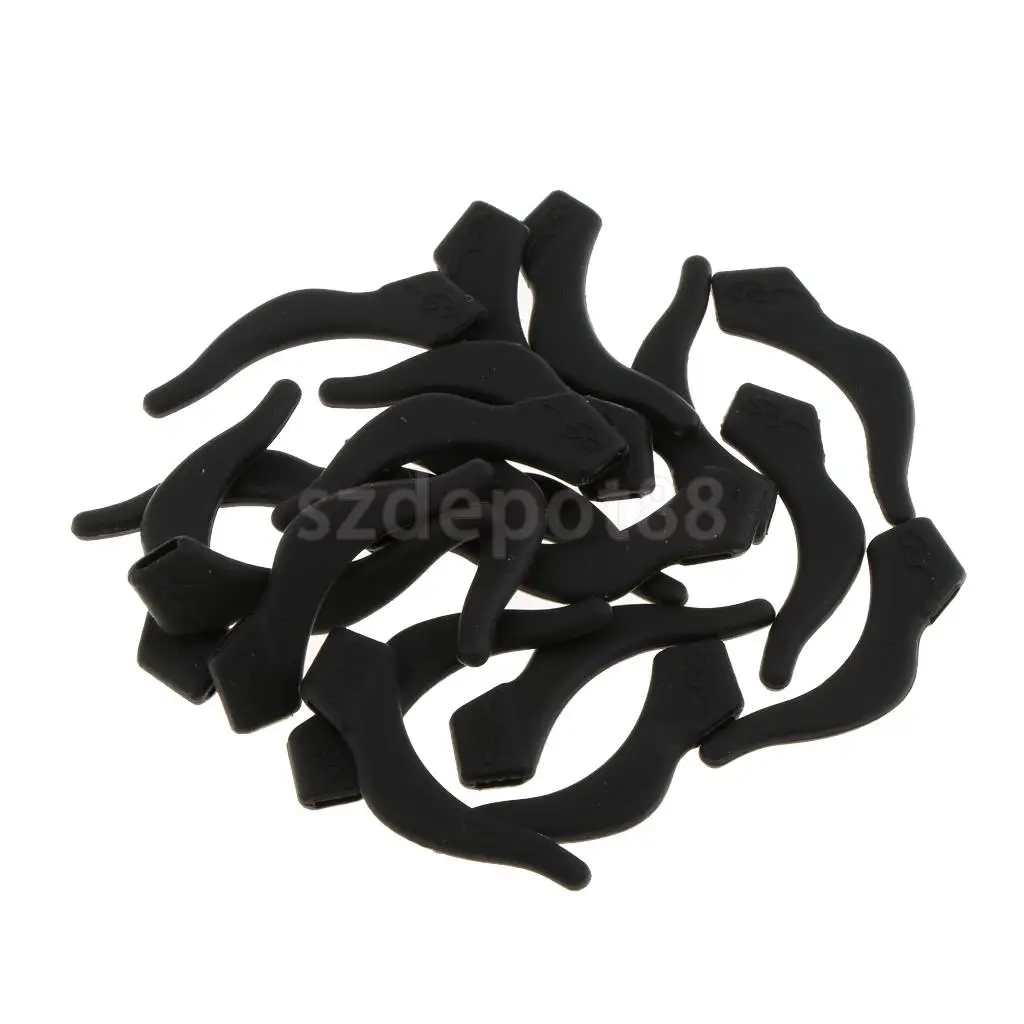 Silicone Ear Hooks Grip Holder Reading Eye Glasses Sunglasses Temple Tip Eyeglasses Retainer Eyewear Ear Lock Anti Slip 10 Pairs glasses anti slip sleeve glasses retainer