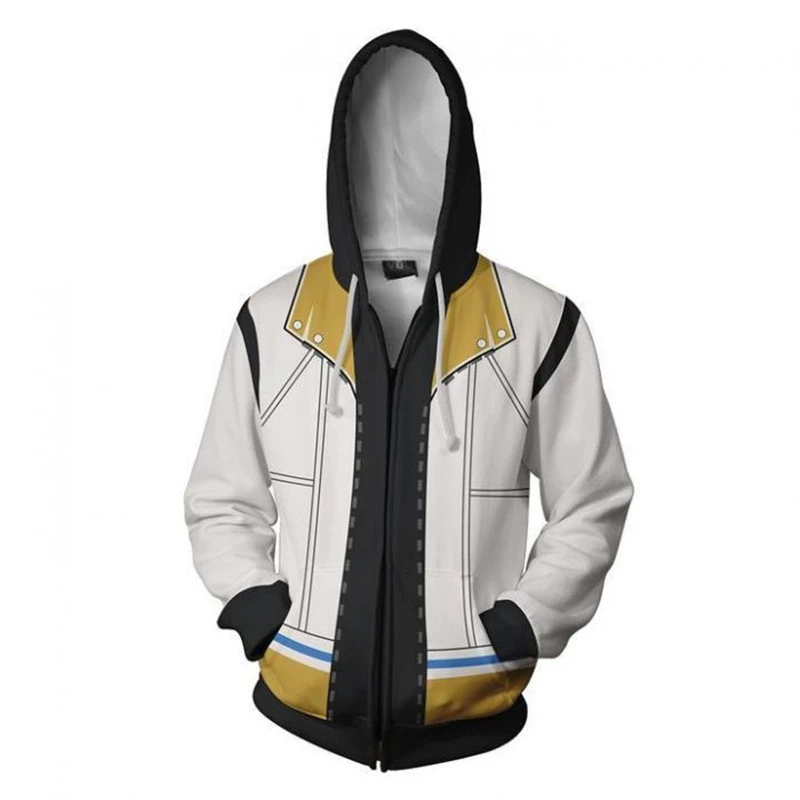 Королевство толстовка с сердцами унисекс косплэй аниме 3D принт мужской Мужская толстовка худи куртка мультфильм с капюшоном на заказ 5xl одежда