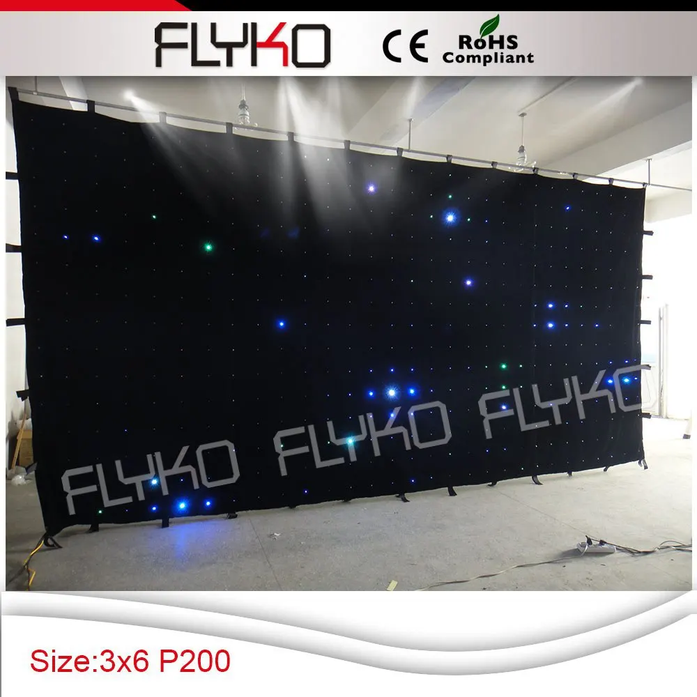 

Free shipping 3m high 6m wide dmx led curtain light