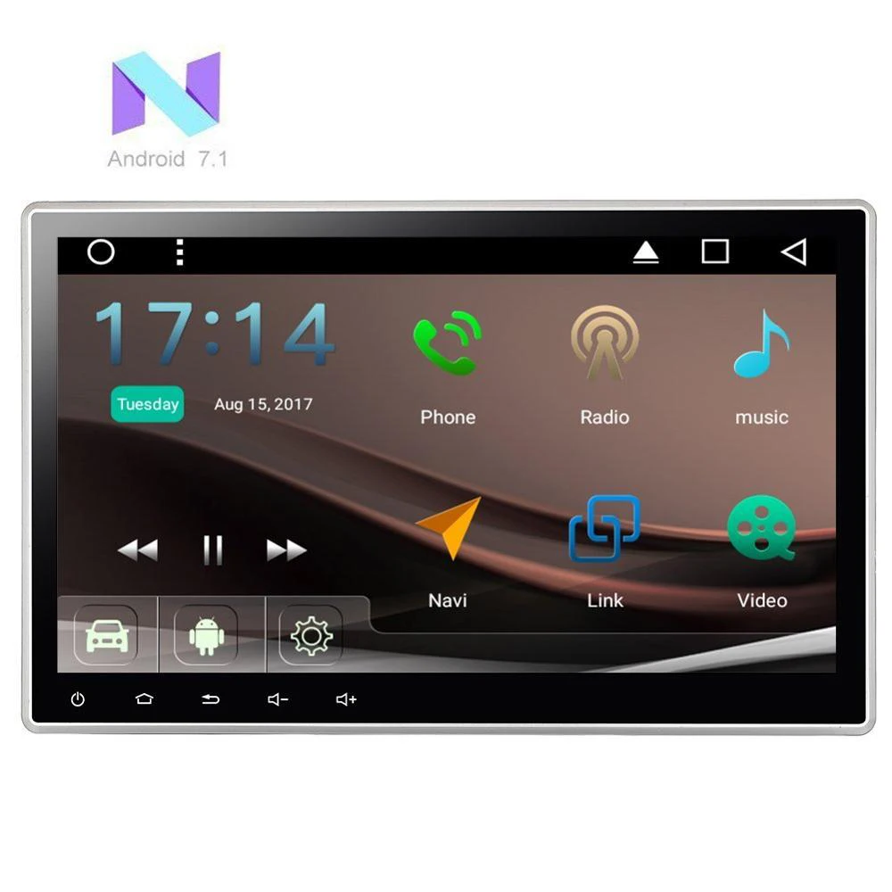 Eincar 10,1 ''2 Din Радио Стерео Android 7,1 автомобильный ПК DVD Авторадио Встроенный Bluetooth Опора GPS навигация SD/Кассетный usb-плеер