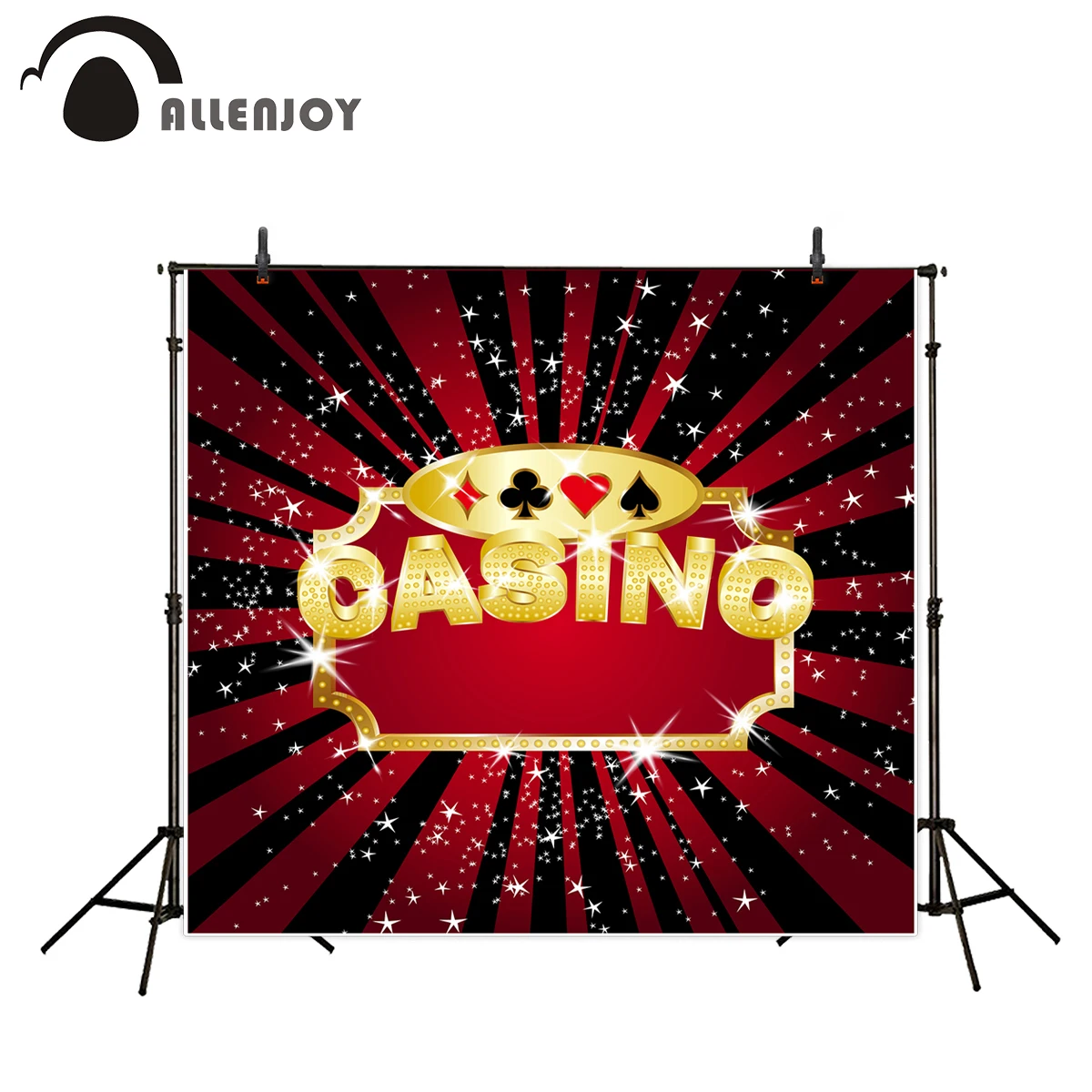 Фотофоны Allenjoy черный красный блестящий покерный яркий фон для фотосъемки