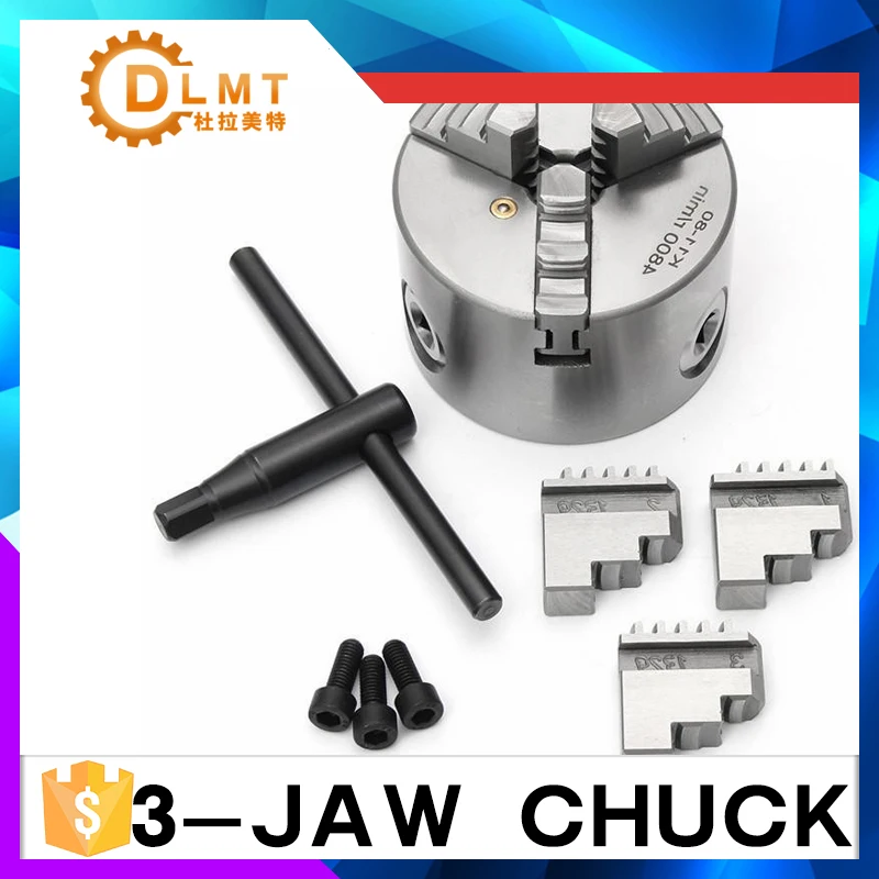 3 Jaw Lathe Chuck K11-160 6in Reversable Self-Centering Chuck Jaw Turn Machine