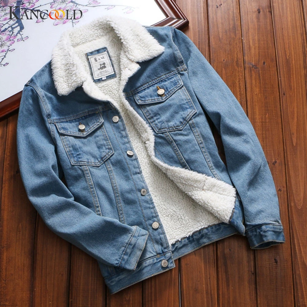 

KANCOOLD coats Women Autumn Winter Denim Upset Jacket Vintage Jeans Coat Loose Long Sleeve new woman coats and jackets 2019JUL15