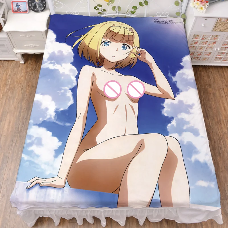 

Japan Anime Heavy Object characters sexy girl Milinda Brantini bed milk fiber sheet & flannel blanket summer quilt 150x200cm