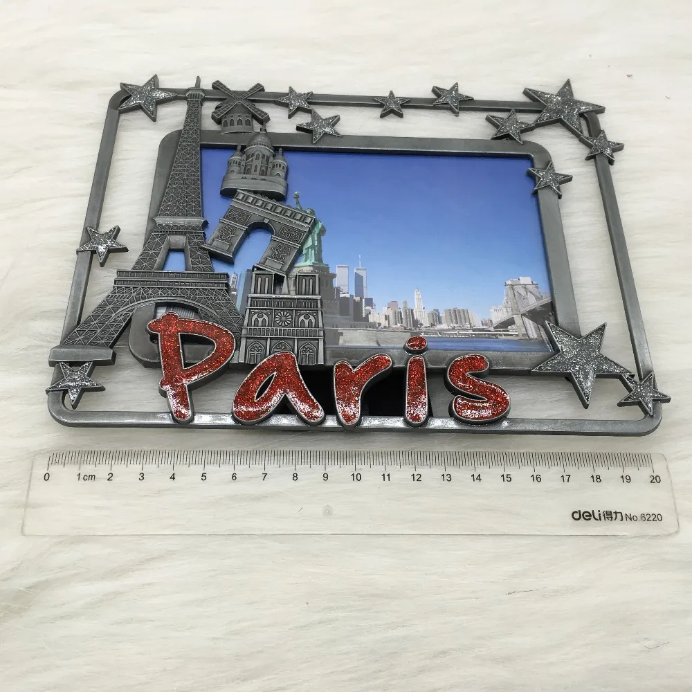 Украшение дома Изделия из металла антикварный оловянный Париж фото Рамки Париж туризма сувенир из металла фото Рамки