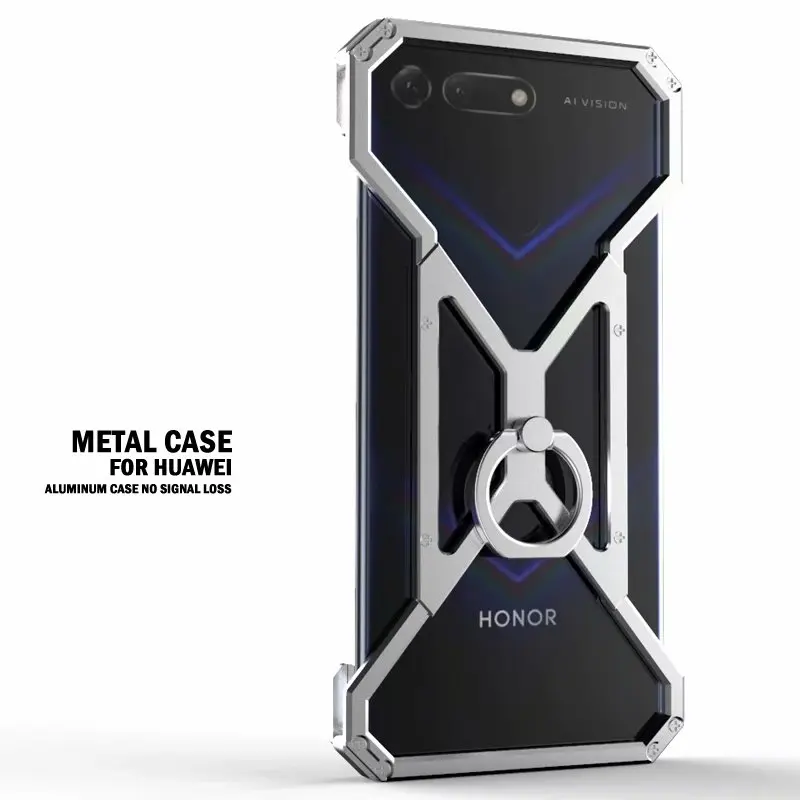 Роскошный Алюминиевый металлический чехол для Huawei Honor V20 мощный бронированный