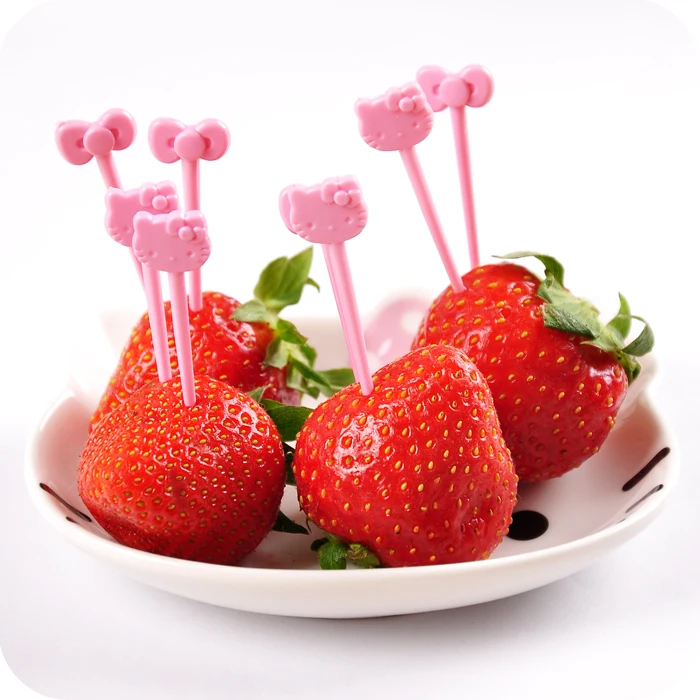 

1 Set Kawaii Kitty Cat Reusable Creative Fruit Fork.Cute Tableware Multiple Use Snack Cake Dessert Forks For Party Fruit Pick