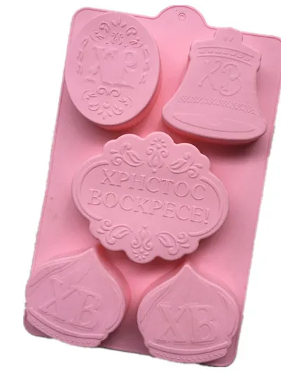 

6 hole pattern cake mold ice cube mold handmade silicone soap mould