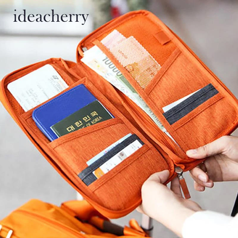 ideacherry Fashion Waterproof Travel Passport Bag Multifunctional