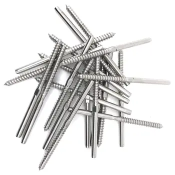 

SDFC-Lag Screw Stud Thread Fitting Terminal, 1/8 inch Cable Railing Hardware Stainless Steel 316 Marine Grade 20 Pack