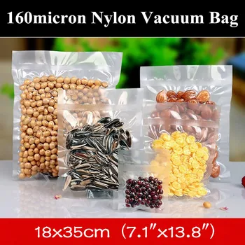 

50pcs 18x35cm (7.1"x13.8") 3 Side Sealing Nylon Plastic Storage Bag Heat Sealed Vacuum Plastic Pouch Open Top Plastic Vacuum Bag