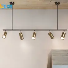Золотые абажуры светодиодный подвесной прожектор лампа GU10 Скандинавское современное освещение для столовой металлический подвесной