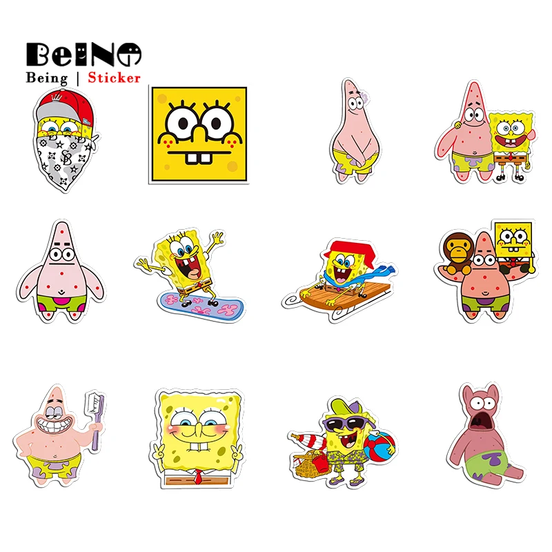 

SpongeBob Anime Cartoon Sticker Spiderman Spoof Waterproof Suitcase Laptop Guitar Luggage Skateboard Bicycle Toy Lovely Stickers