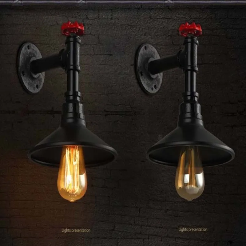 Water Pipe Wall Lamps American Country Retro Vintage Water Pipe Wall Lamps American Country Retro Vintage Sconce Lights For Home Indoor Lighting Edison Lamp In From
