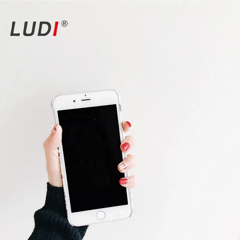 LUDI ретро цветной цветочный чехол для iPhone X 6 6s 6/6s Plus Жесткий PC светящийся с цветком