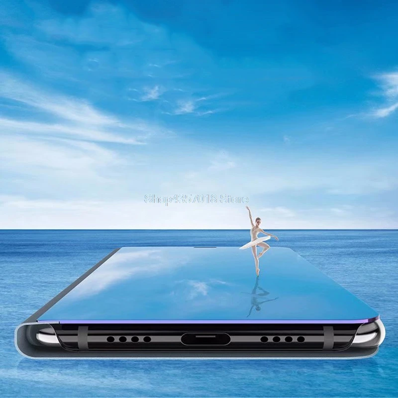 Зеркальный флип чехол для Xiaomi Redmi Note 5A Note4X 5Plus Роскошный прозрачный из