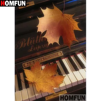 

HOMFUN Full diamond Painting "Maple piano" Resin Drill Embroidery 5D Diy Diamond Painting Handmade Cross Stitch gift A17555