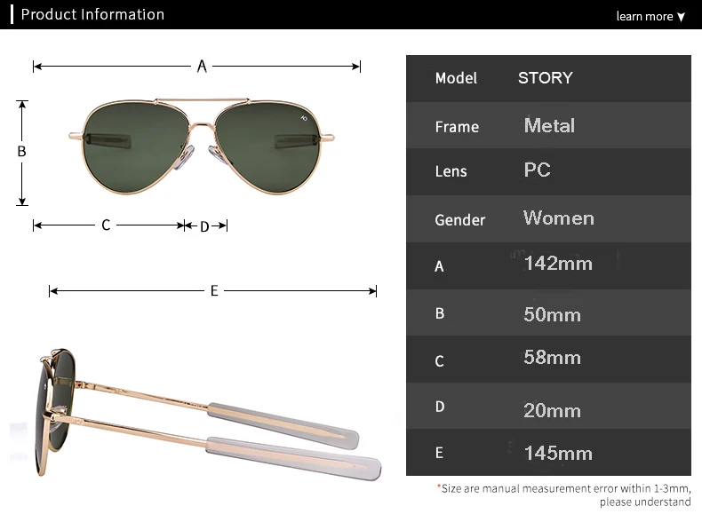 STORY 2019 Fashion Army AO Sunglasses Men Brand Designer American Optical  Glass Lenses Male Sun Glasses High Quality Mirror - AliExpress