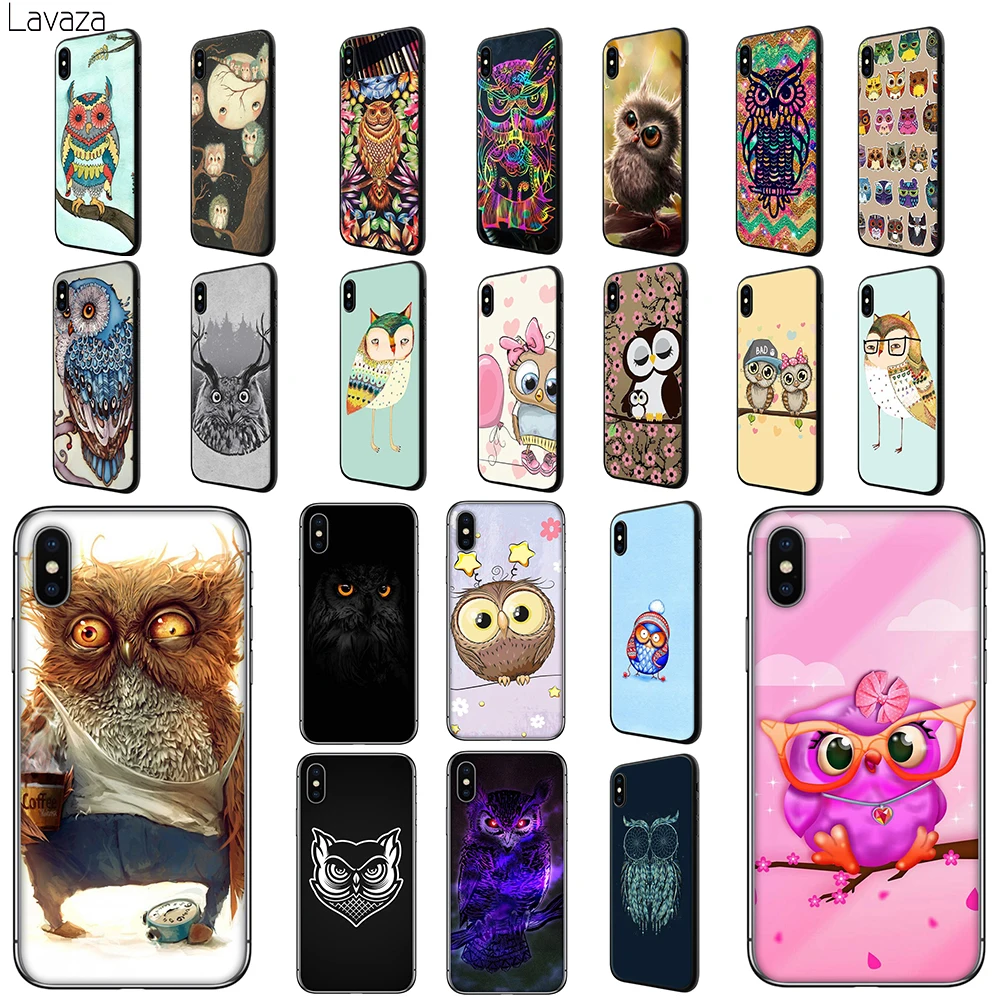 Мягкий ТПУ чехол Lavaza с изображением животных Совы для Apple iPhone 6 6S 7 8 Plus 5 5S SE X XS MAX XR