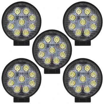 

5PCS 27W led work light 12V LED Tractor work light lamp Flood off road 4X4 car ATV LED offroad light bar for trucks