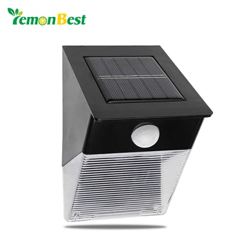

Waterproof Solar Motion Sensor LED Light Triangle Wall Lamp Night Light Automatically ON at Night for Courtyard Garden Patio