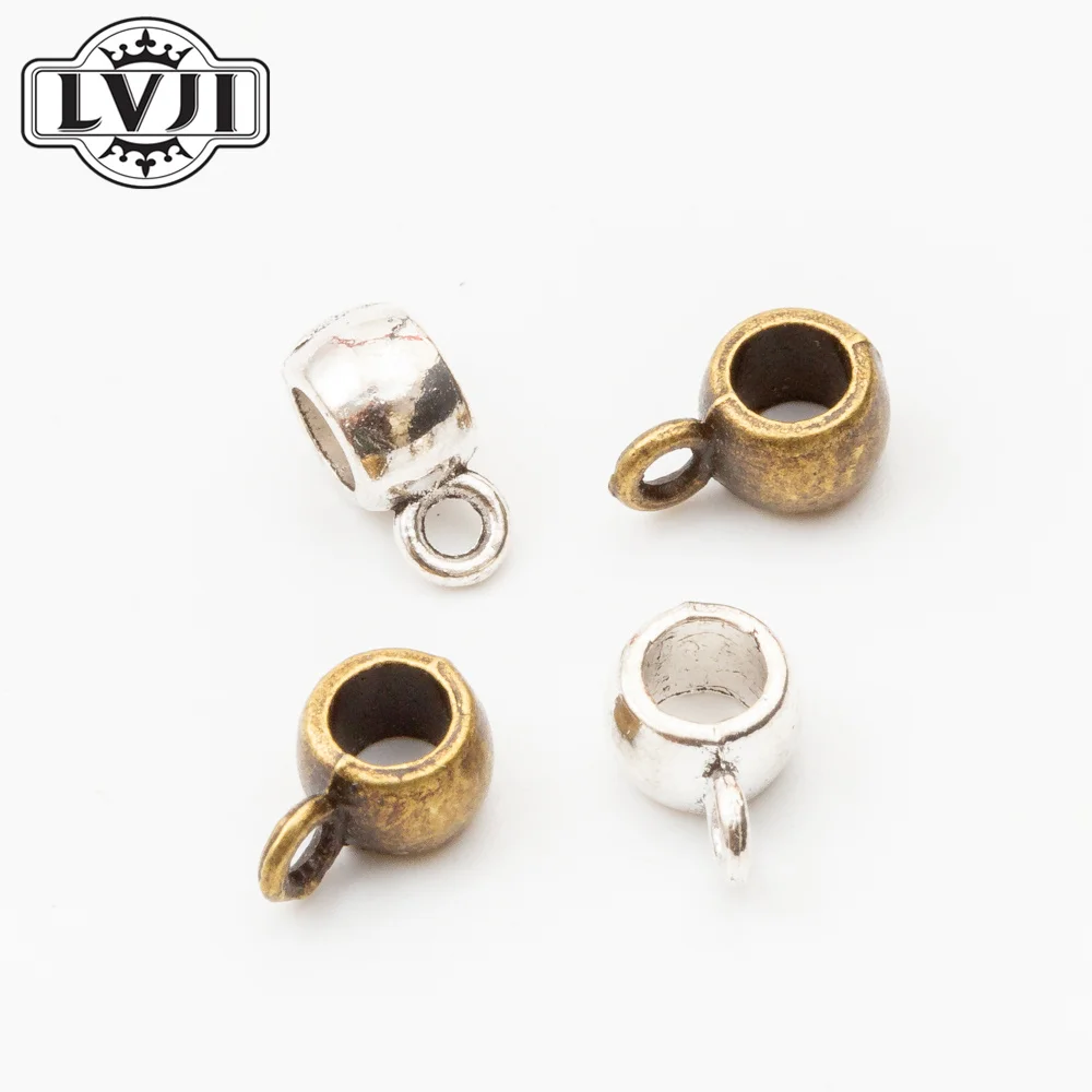 96pcs Vintage zinc alloy big hole beads charms European bracelet DIY