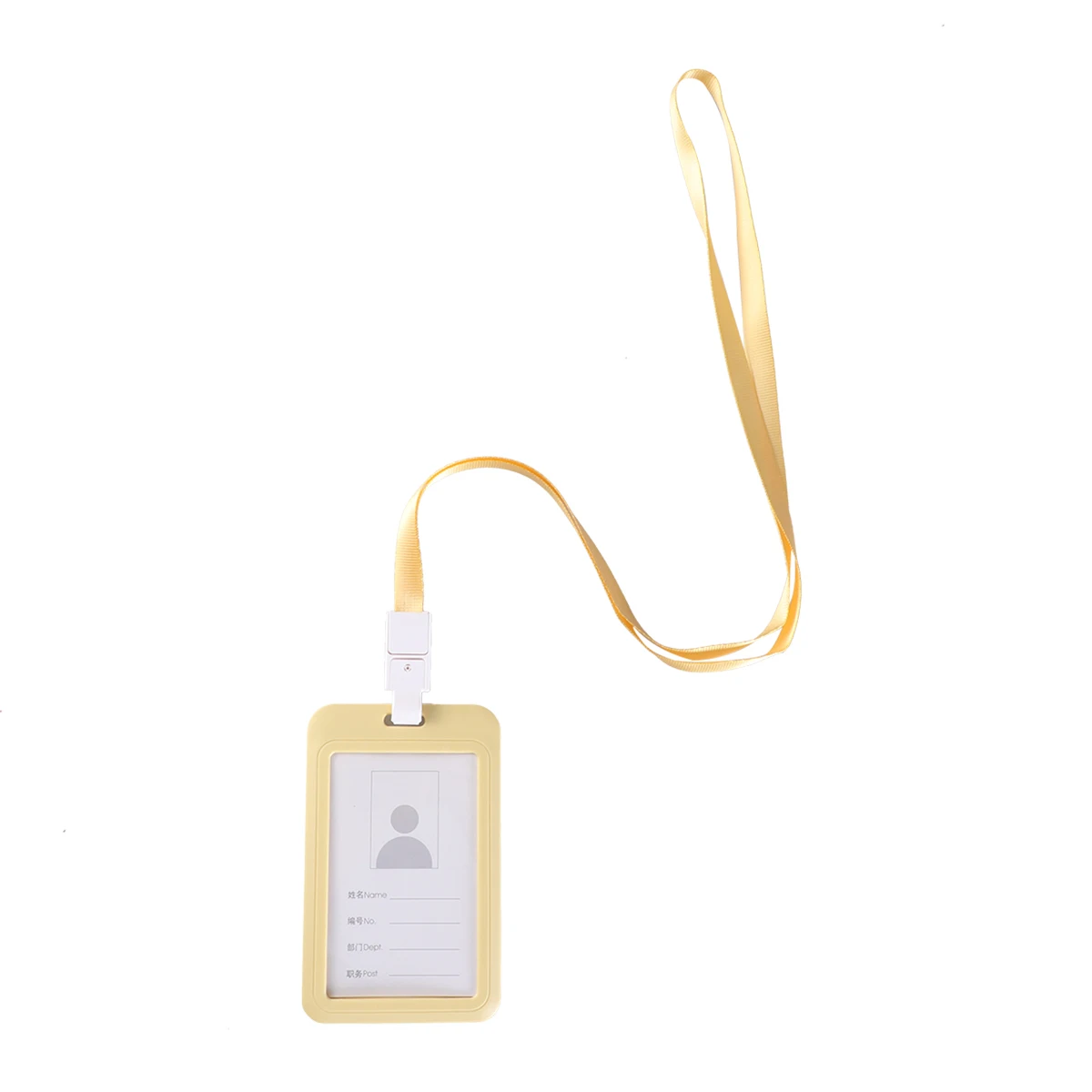 Цвет: желтый 1 шт. карта Landyard держатель для пластиковых карт ремешок для домашнего офиса - Цвет: Цвет: желтый