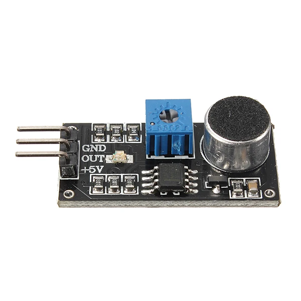 1 шт. модуль датчика обнаружения звука LM393 чип электретный микрофон для Arduino DIY