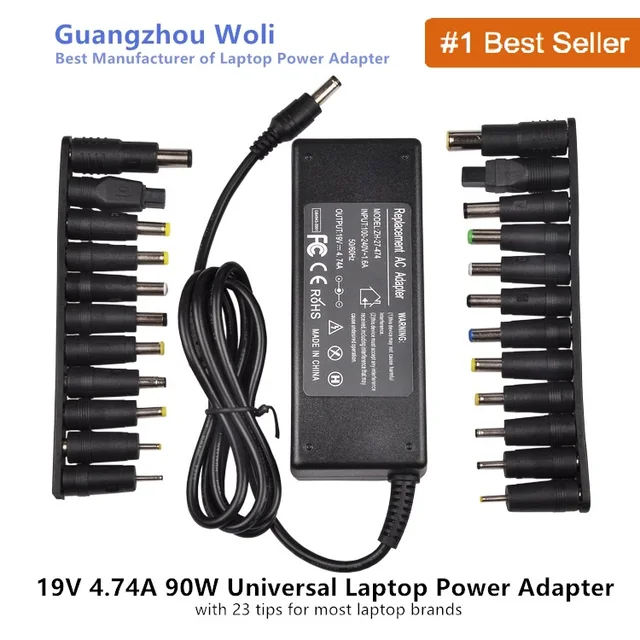 19V 4.74A 90W Universal Power Adapter Charger For Acer Asus Dell HP Lenovo Samsung Toshiba Laptop 18.5V 19.5V 20V