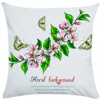 

Floral print for pillow gift collection HomerDecor Cushion Cover Throw Pillowcase Pillow Covers 45 * 45cm Sofa Seat Cushion D
