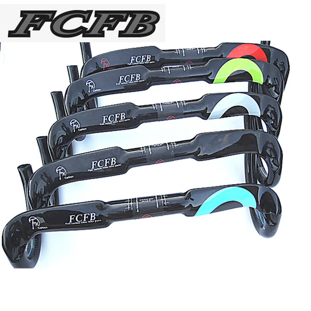 

hot 2018 FCFB FW full carbon fiber road handlebar bicycle internal routing handlebar bent bar UD green blue red black sliver