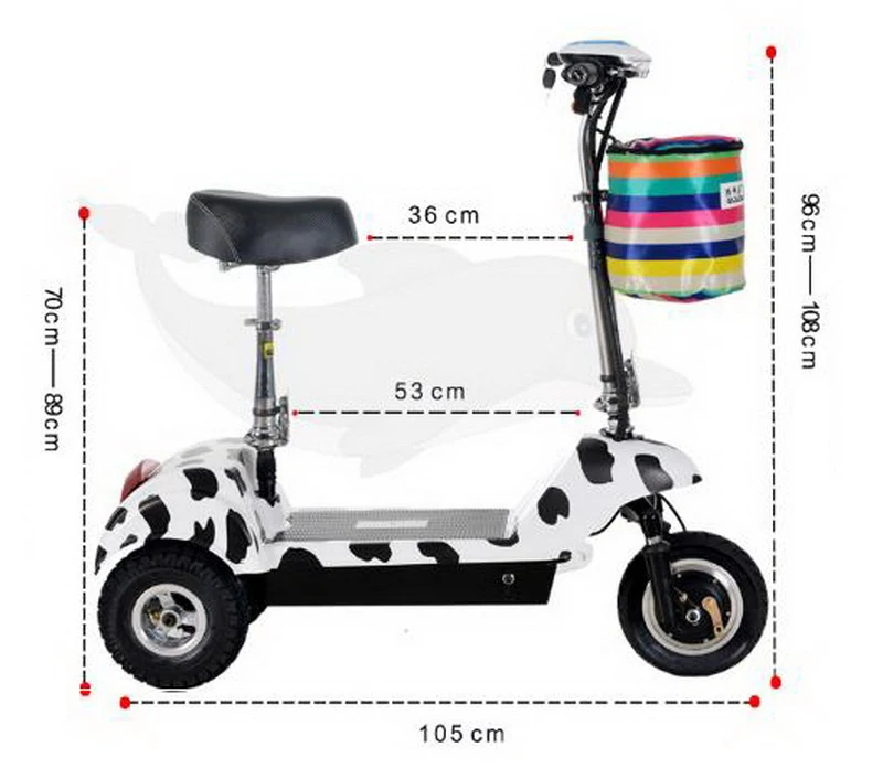 Best 261005/Adult mini folding electric scooter / ladies battery car / two wheel scooter/Anti-skid handle/Mini electric car / 5