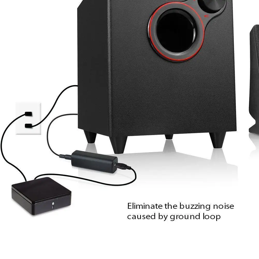 HobbyLane Ground Loop Noise Filter Isolator & 3.5mm Cable for Home