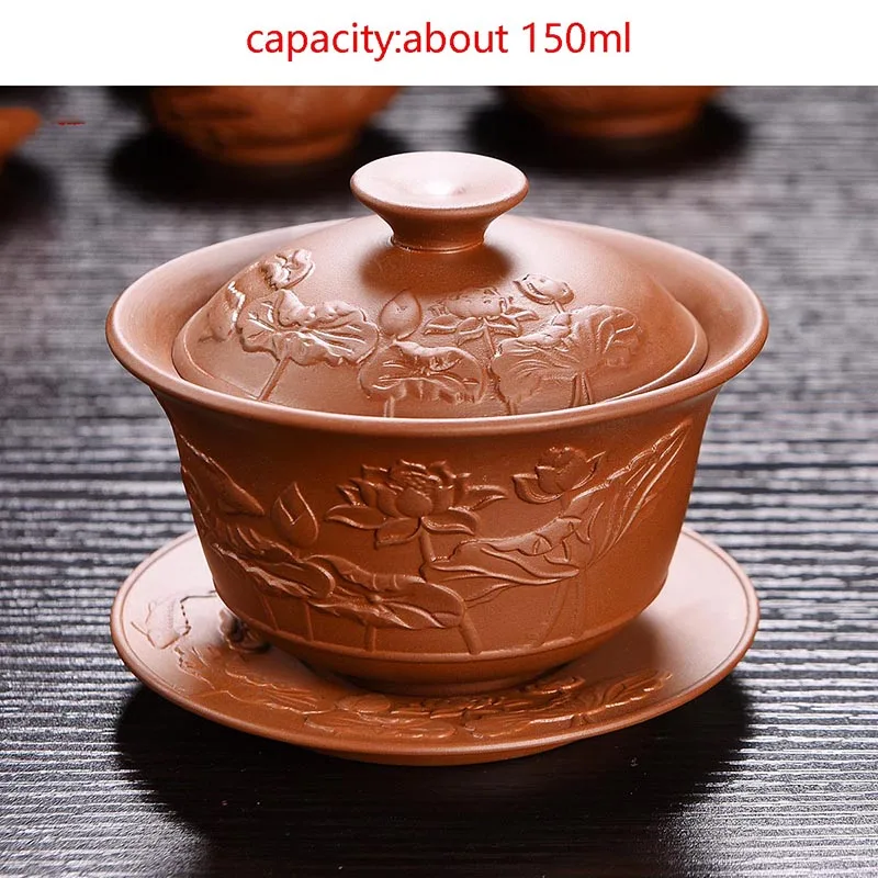 150 мл Yixing пурпурная глина креативный Gaiwan ручная работа натуральная сырая руда Zish