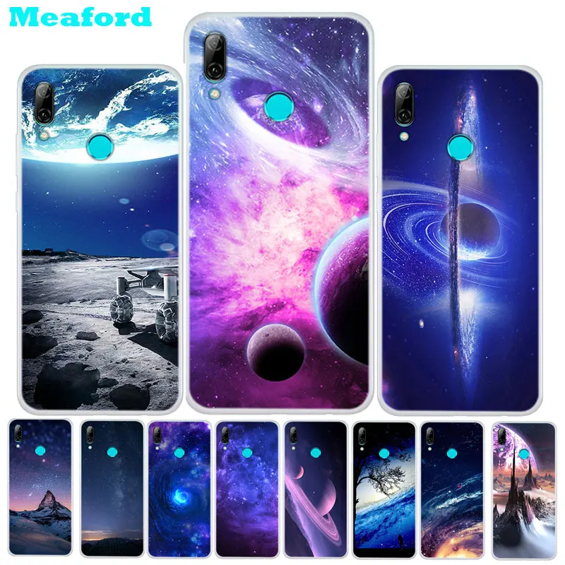 

Silicone Case For Huawei P Smart 2019 Case 6.21 Soft Space Phone Case on For Huawei P Smart 2019 POT-LX1 Back Cover Bumper Coque