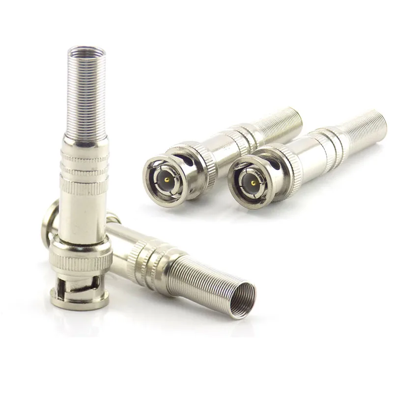 

1pcs BNC Male Connector Jack solderless Coaxial RG59 Twist Spring Adapter Twist-on for CCTV video Camera cable Accessories