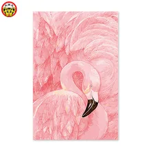 Картина по номерам художественная краска по номеру ручная работа подарок розовый Фламинго картины по номерам картины с девушками wi
