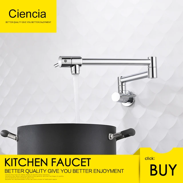 Best Price Free Shipping Brass Chrome Kitchen Faucet Dual Handle Kitchen Tap Wall Mounted Folding Double Handle Single Cold water Tap Best Price Free Shipping Brass Chrome Kitchen Faucet Dual Handle Kitchen Tap Wall Mounted Folding Double Handle Single Cold water Tap