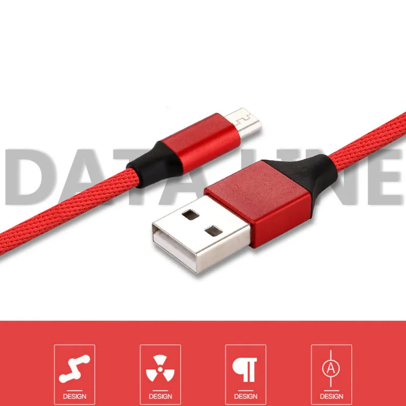 

USB Type C Cable Mobile Phone Fast Charging for Samsung S9 S8 S10 Cloth weaving 2.4A for Huawei P20 Lite Pro Redmi note 7