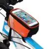 Велосипедная сумка черный красный синий оранжевый водонепроницаемый портативный сенсорный экран велосипедные сумки Велоспорт передняя рама сумка кошелек-туба F535 - Цвет: 3