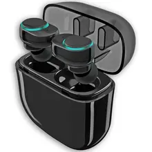 Mini Microfone Sem Fio Fones de Ouvido Fones de Ouvido Bluetooth 4.2 Estéreo de Alta Fidelidade Portátil Toque Controlado Carregamento Sweat-proof Dust-proof